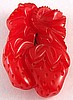 BP230 red bakelite strawberry pin